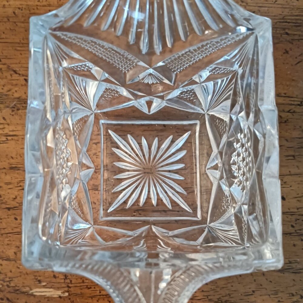 Vintage EAPG Riverside Glassworks Square Glass Creamer CROESUS Pattern - Picture 5 of 6